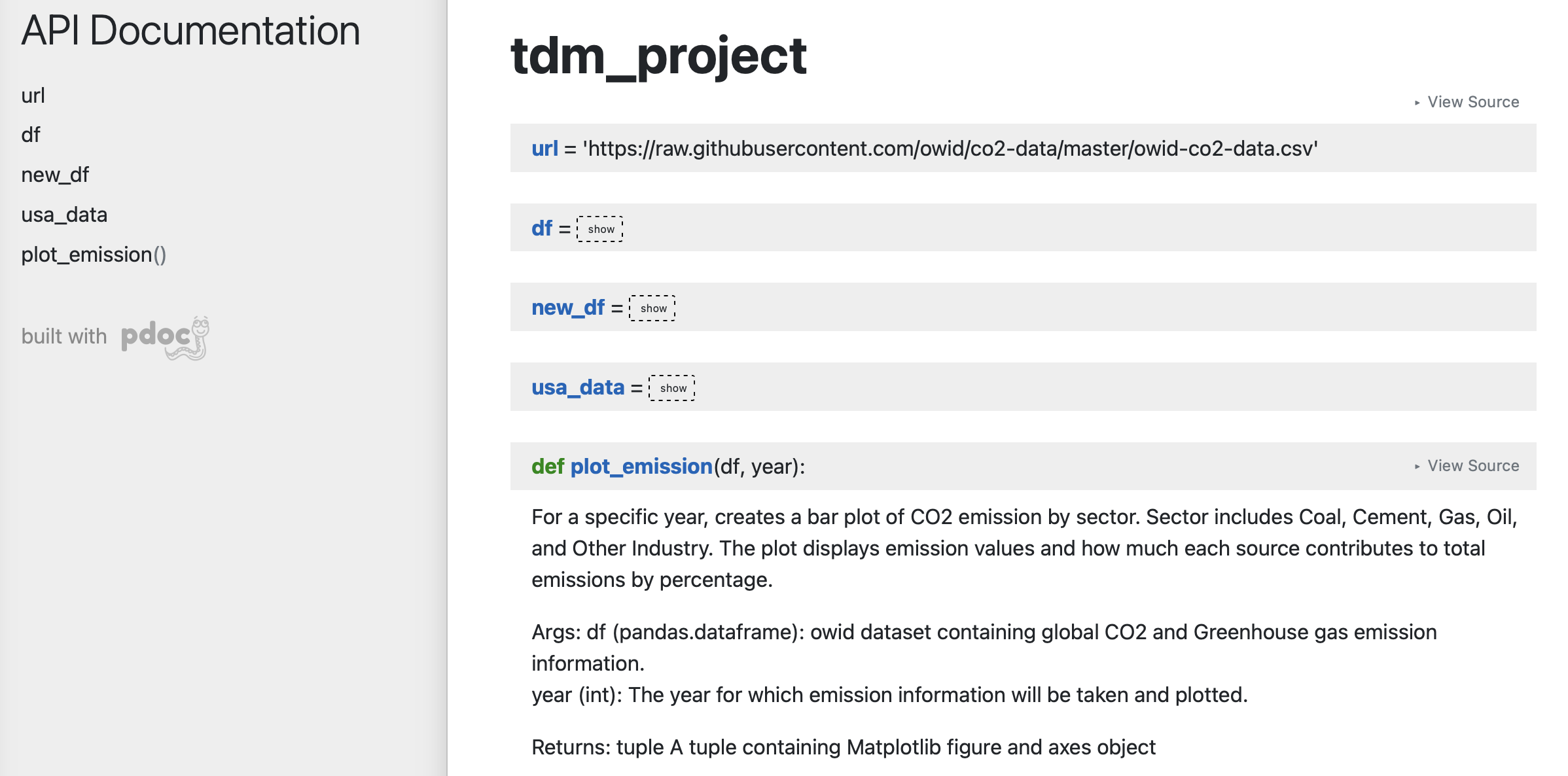 pdoc output