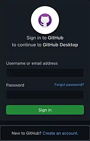 Sign in to GitHub to continue to GitHub Desktop