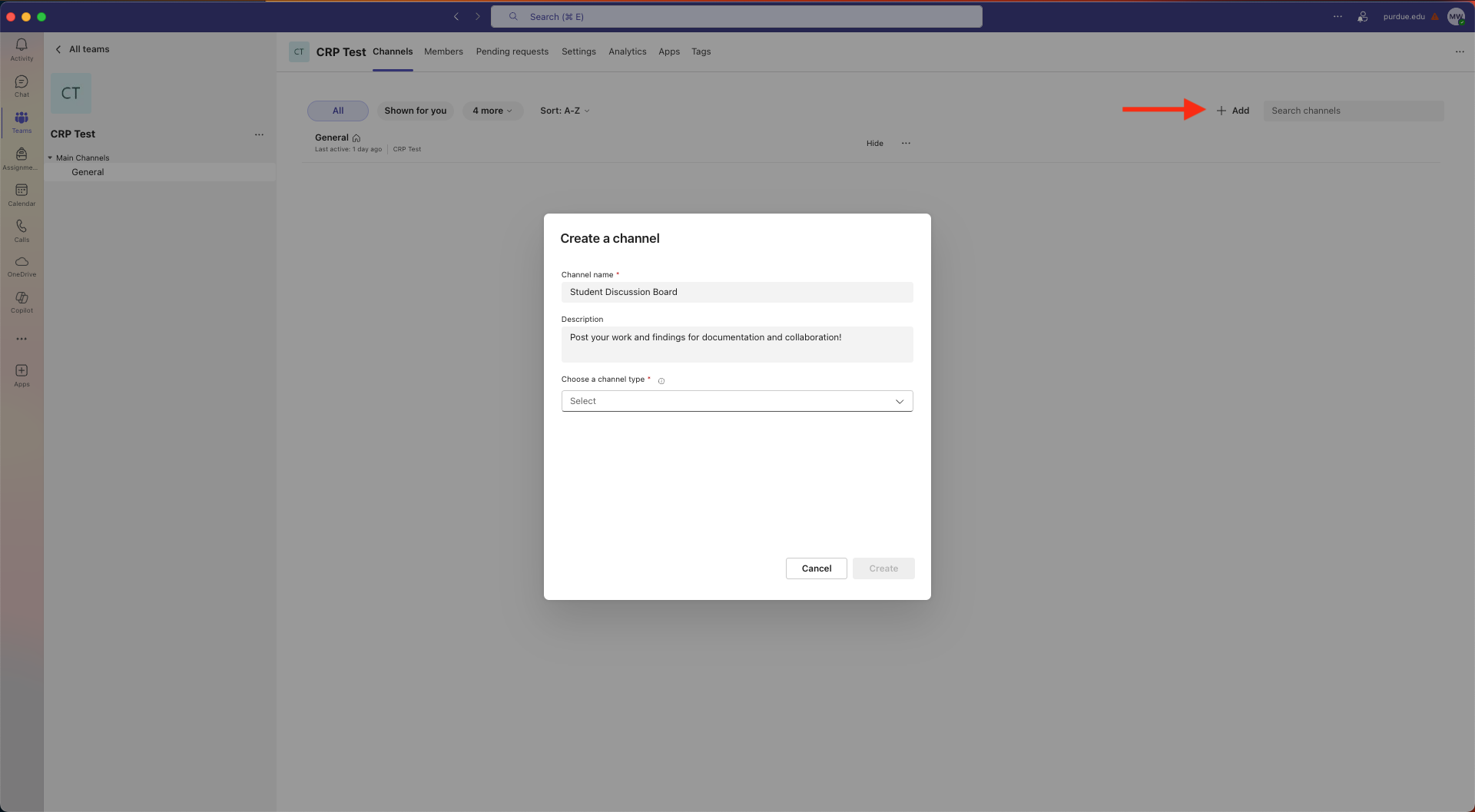 Create Channel